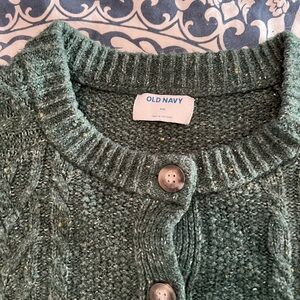 Old Navy Women's Textured Green Cardigan